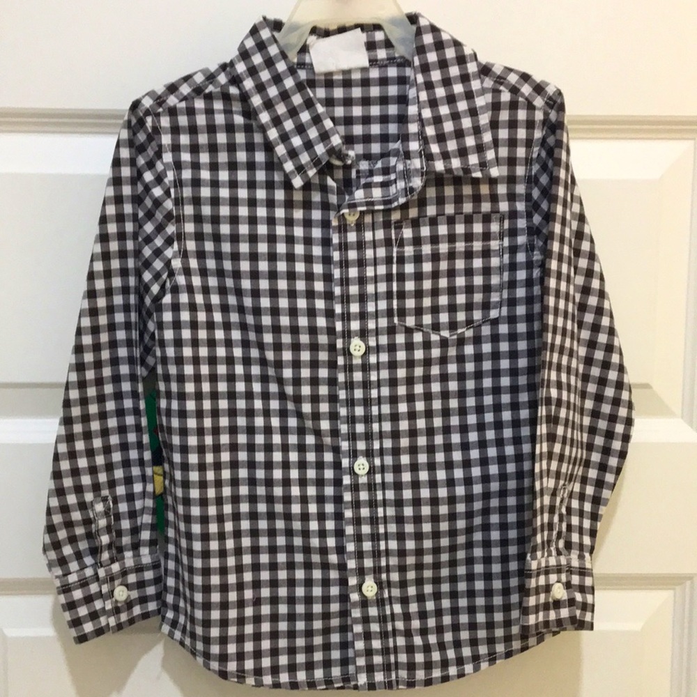 Crazy 8 Long Sleeve Multi-Check Button-Down Shirt Sz